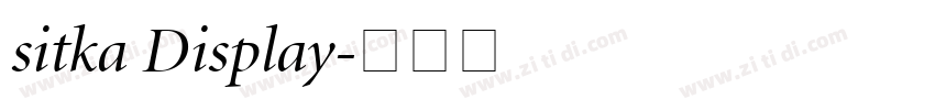 sitka Display字体转换